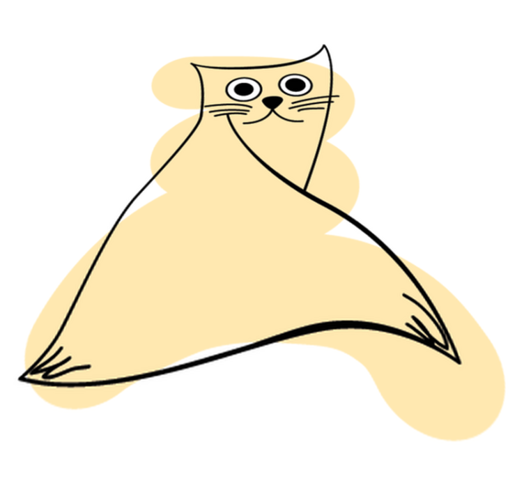 Alfombra vinílica animales gato pintado beige - TenVinilo