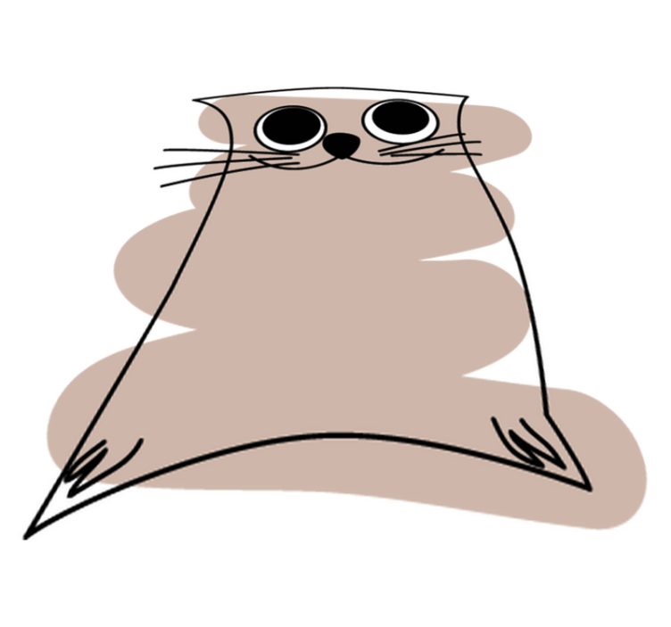 Alfombra vinílica animales gato pintado marrón - TenVinilo