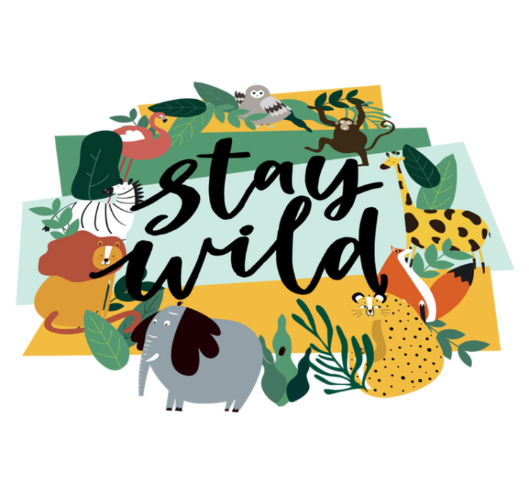 Alfombra vinílica animales selva tropical - TenVinilo