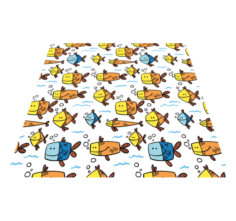 Alfombra vinílica animales peces multicolor infantil - TenVinilo
