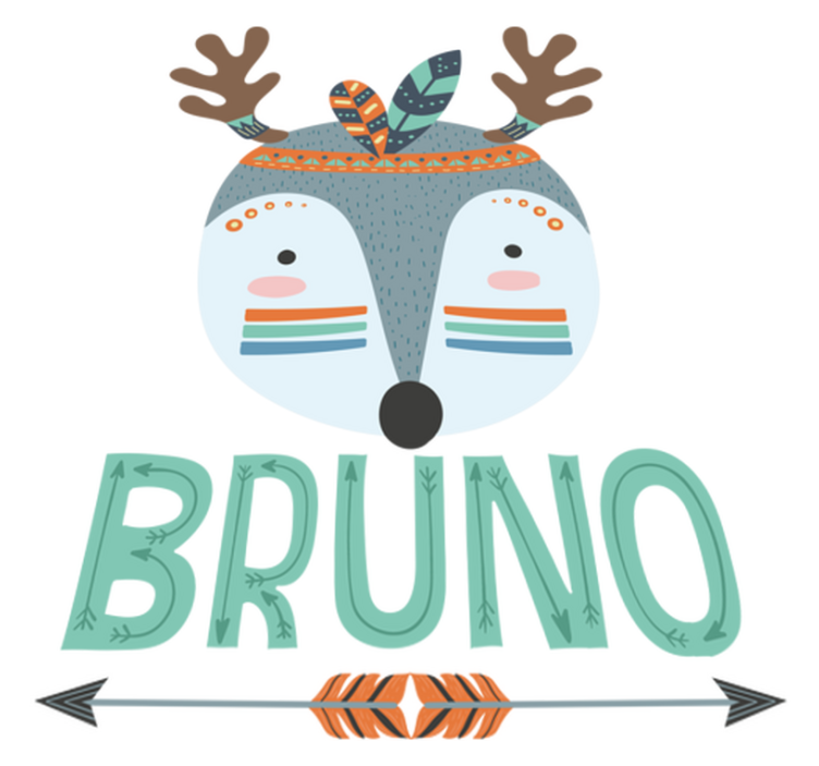 Alfombra vinílica animales ciervo nórdico con nombre - TenVinilo