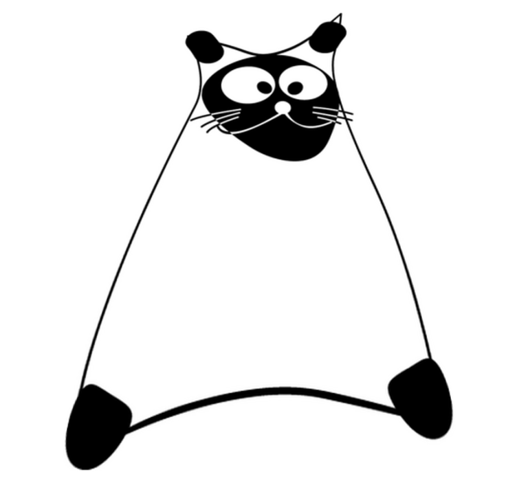 Alfombra vinílica animales contorno monocolor original - TenVinilo