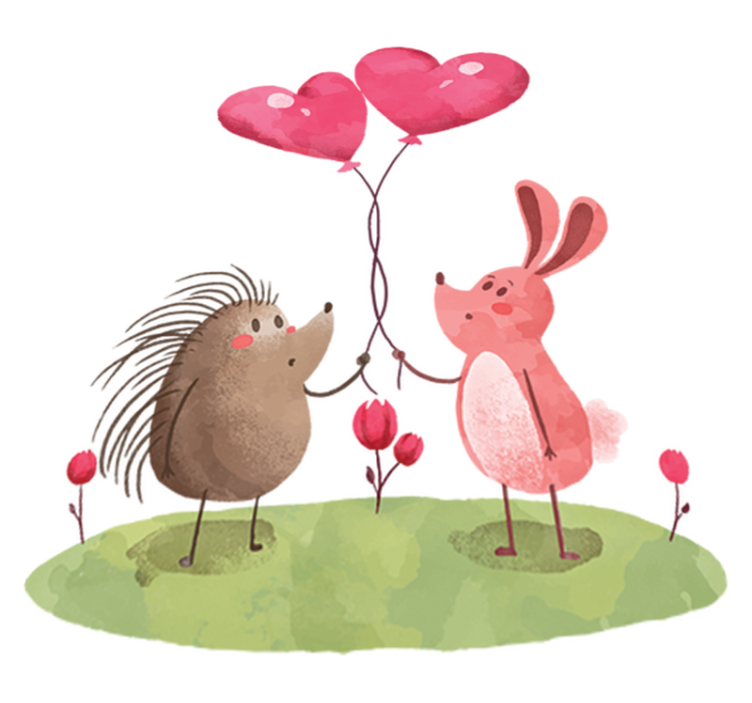 Alfombra vinílica animales compañeros adorables - TenVinilo