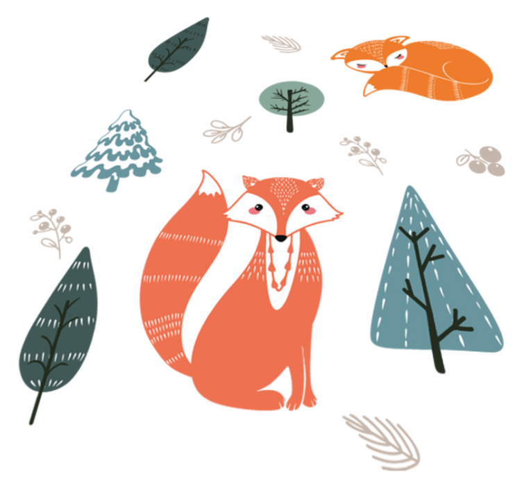 Alfombra vinílica animales diseños de zorro fantástico - TenVinilo