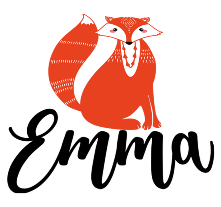 Alfombra vinílica animales ilustración de zorro lindos - TenVinilo