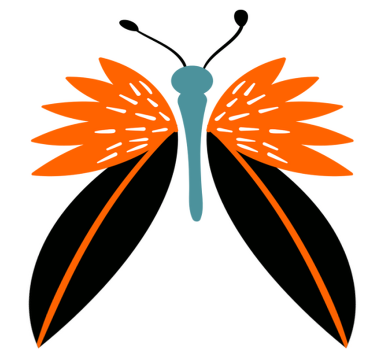 Alfombra vinílica animales acento de mariposas coloridas - TenVinilo