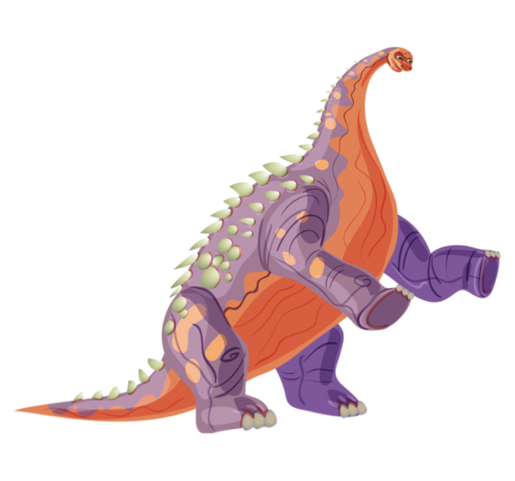 Alfombra vinílica animales personaje dino colorido - TenVinilo