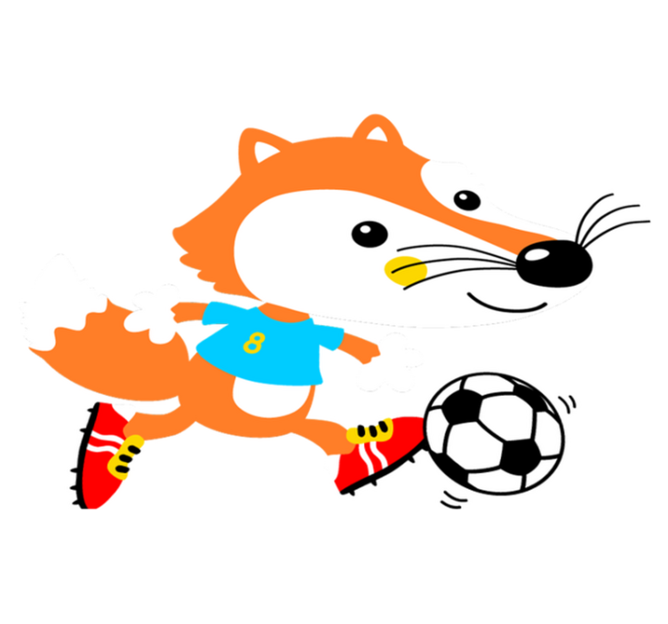 Alfombra vinílica animales zorro juguetón - TenVinilo