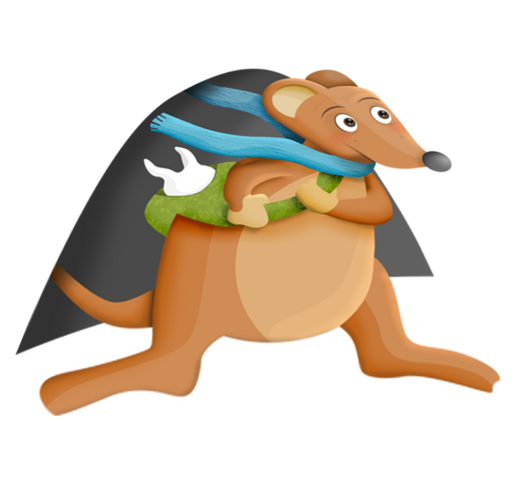 Alfombra vinílica animales ratón de los dientes - TenVinilo