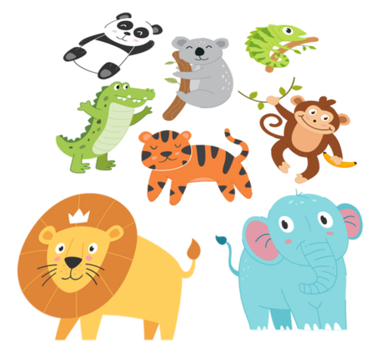 Alfombra vinílica animales dibujos de otoño - TenVinilo