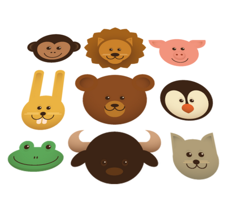 Alfombra vinílica animales criaturas felices - TenVinilo