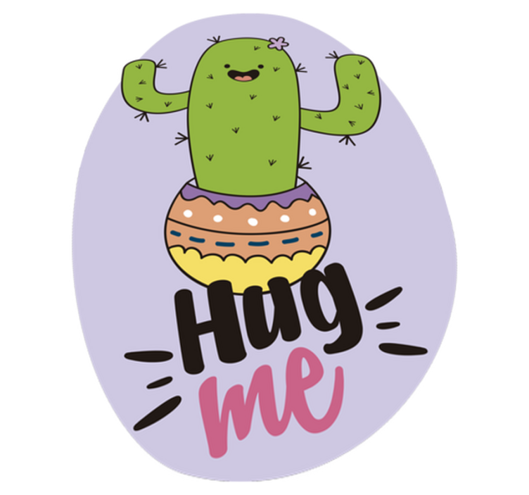 Alfombra vinílica animales cactus abrazando la alegría - TenVinilo