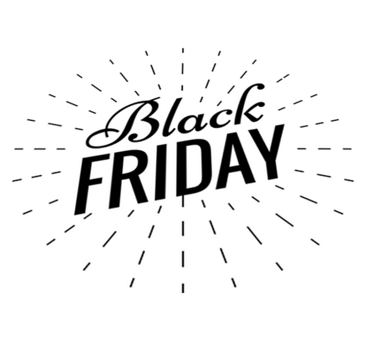 Alfombra vinílica black friday texto caligráfico brillante - TenVinilo