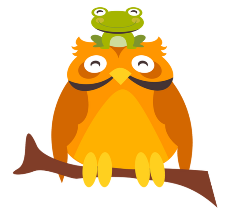 Alfombra vinílica animales personajes animales juguetones - TenVinilo