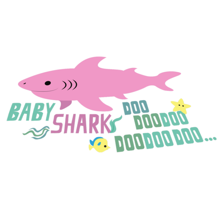 Alfombra vinílica animales baby shark canción - TenVinilo