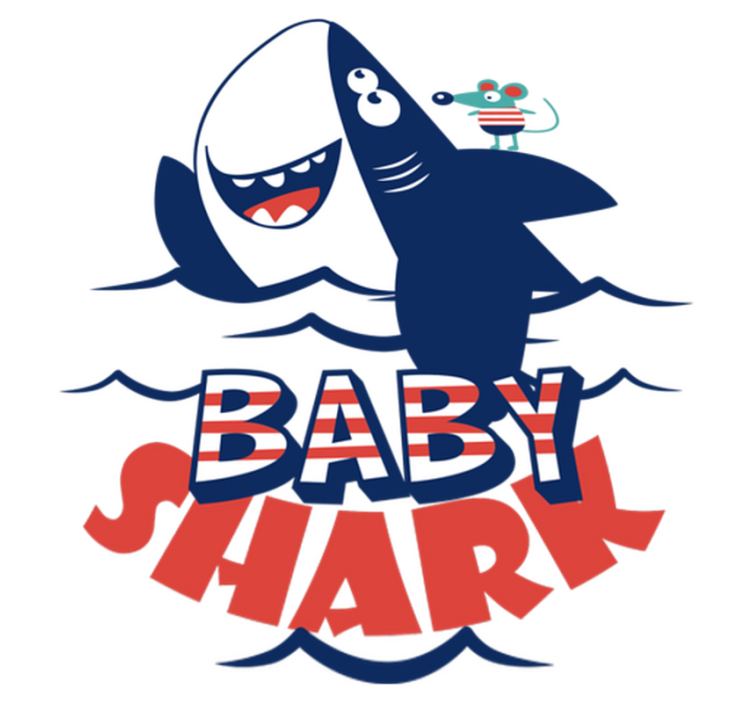 Alfombra vinílica animales tiburón feliz - TenVinilo