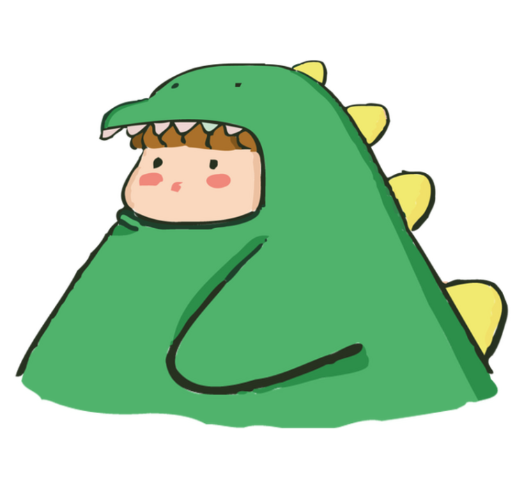 Alfombra vinílica animales humano disfrazado de dinosaurio - TenVinilo