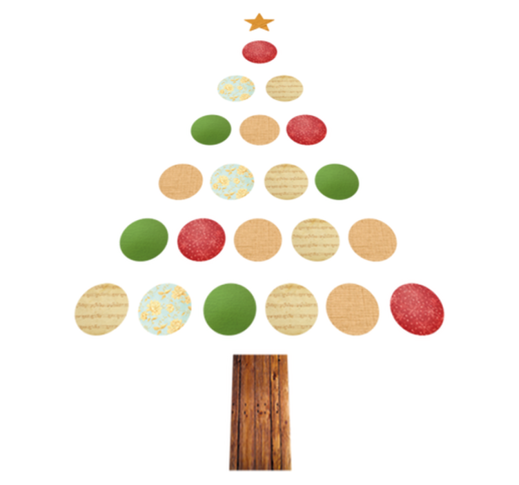 Alfombra vinílica navidad árbol colorido - TenVinilo