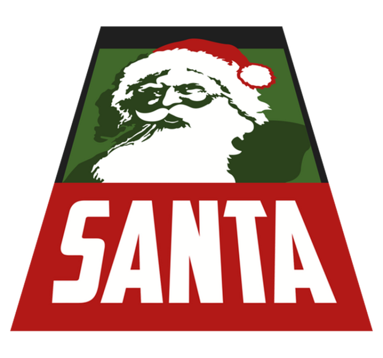 Alfombra vinílica navidad papá noel realista - TenVinilo