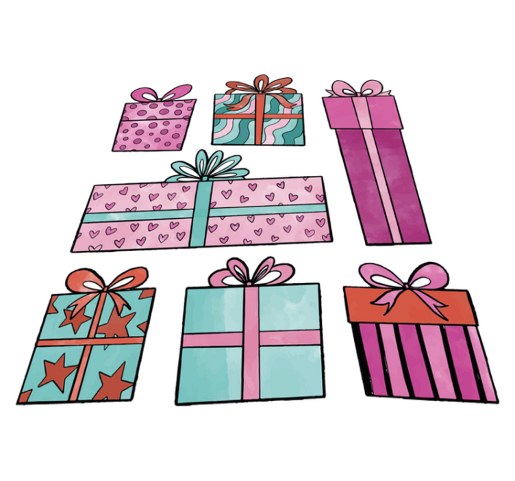 Alfombra vinílica navidad set de regalo navideño - TenVinilo