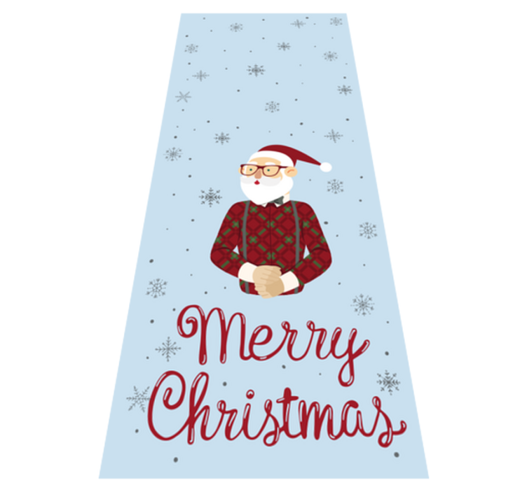 Alfombra vinílica navidad navidad hipster feliz - TenVinilo