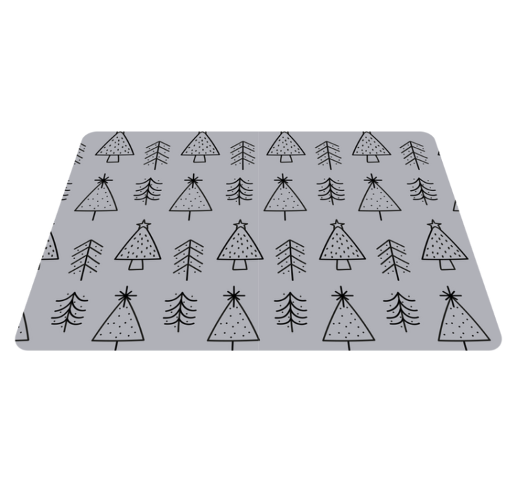 Alfombra vinílica navidad Árboles de navidad estampados - TenVinilo