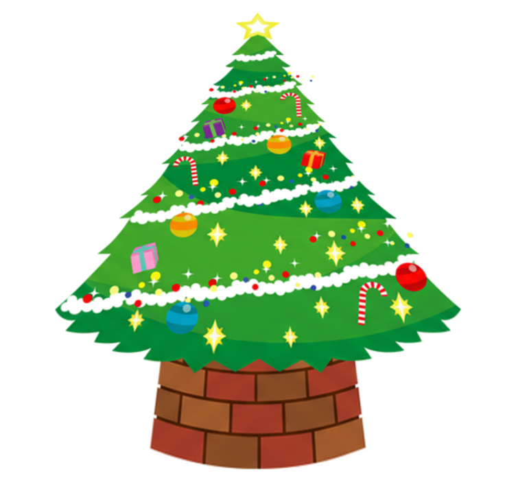 Alfombra vinílica navidad árbol de navidad - TenVinilo