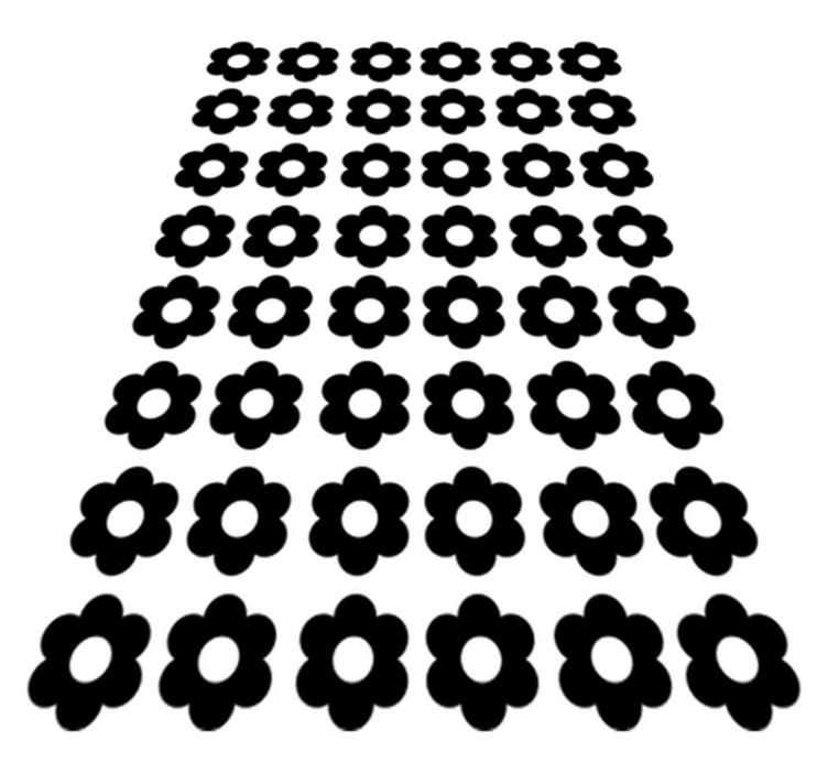 Alfombra vinílica flores lámina de pegatinas flor - TenVinilo