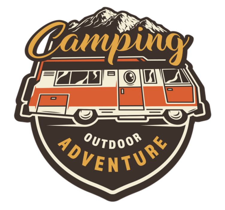 Alfombra vinílica flores aventura en camping motorhome - TenVinilo