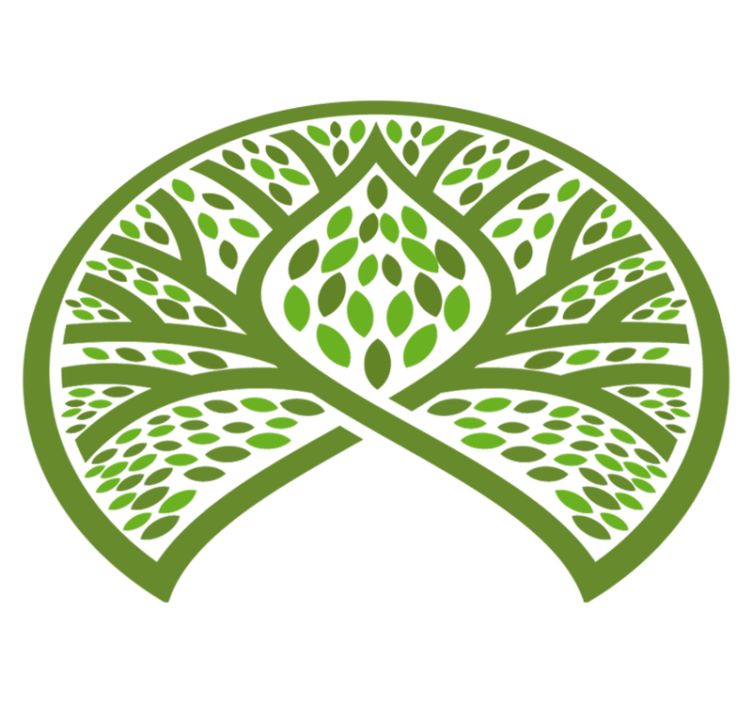 Alfombra vinílica flores emblema natural frondoso - TenVinilo