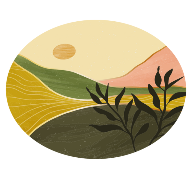 Alfombra vinílica flores paisaje sereno - TenVinilo