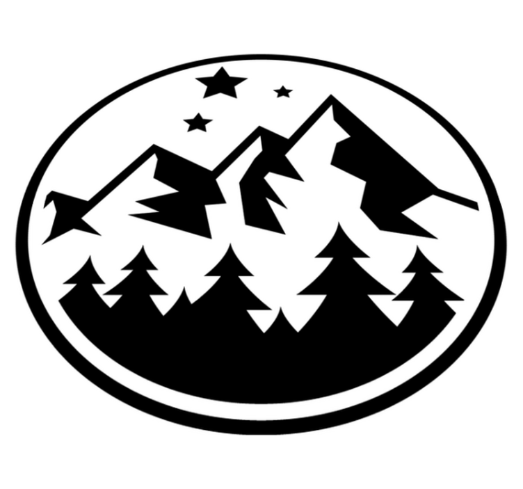 Alfombra vinílica flores paisaje de bosque montañoso - TenVinilo