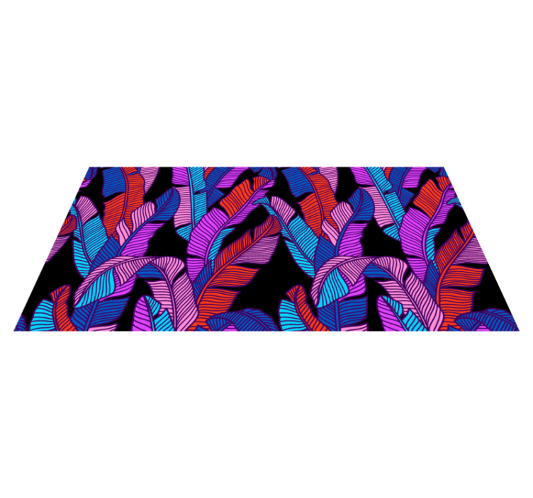 Alfombra vinílica flores patrón floral vibrante - TenVinilo