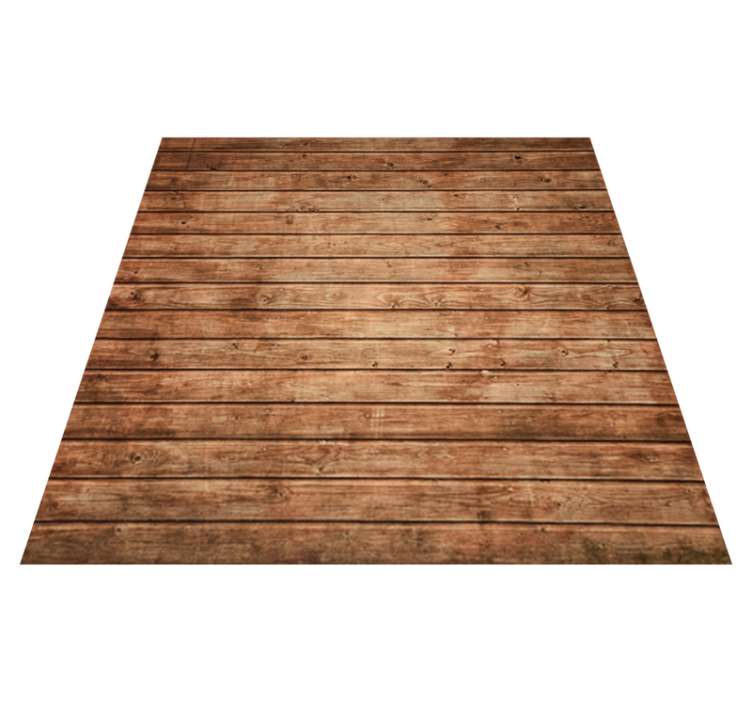 Alfombra vinílica comedor tablones de madera oscura - TenVinilo