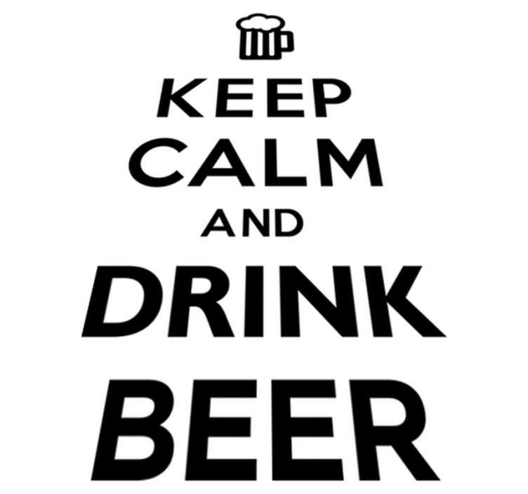 Alfombra vinílica cocina calma y disfruta de una cerveza - TenVinilo