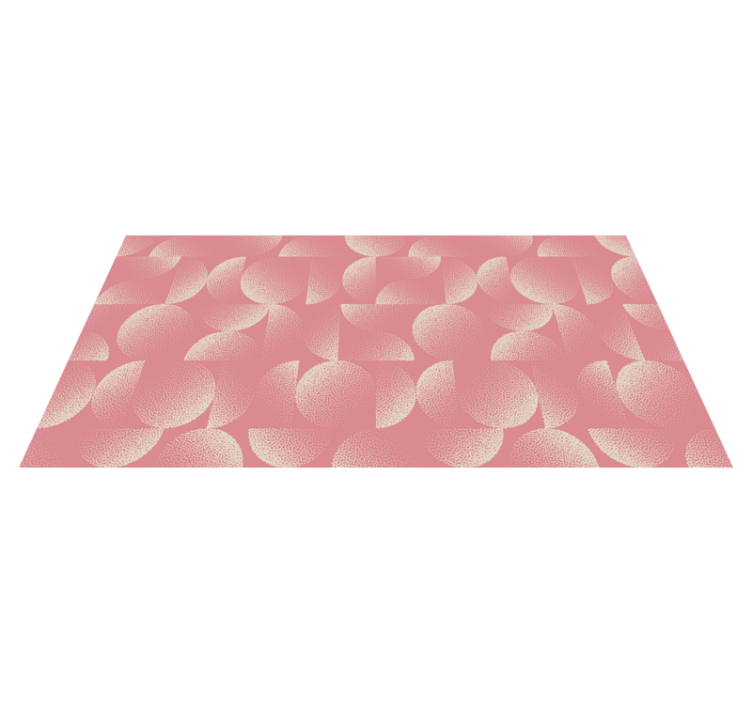 Alfombra vinílica comedor semicírculos pastel - TenVinilo