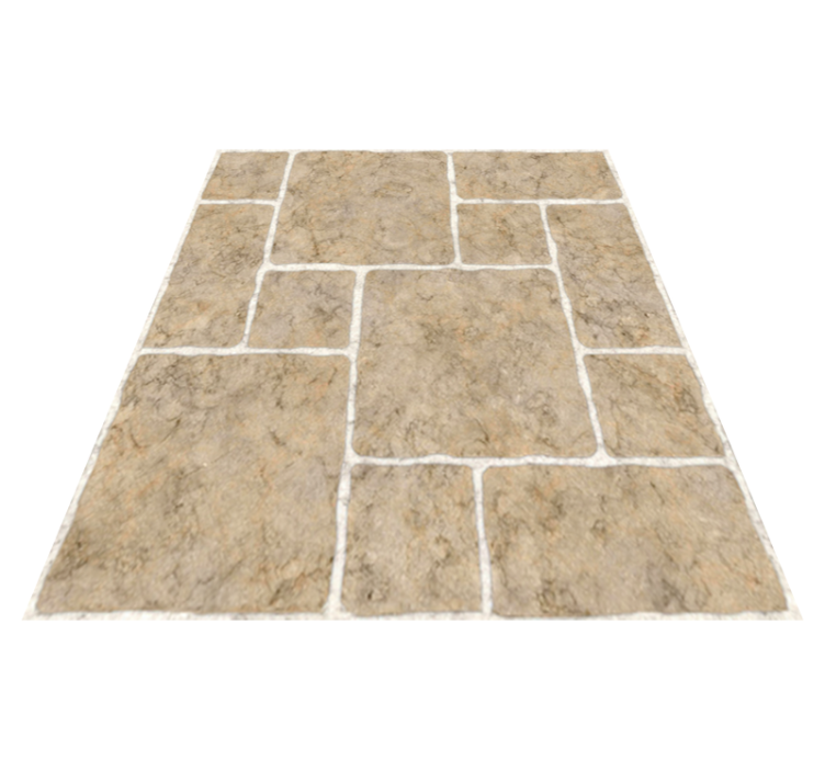 Alfombra vinílica baño piedras beige - TenVinilo
