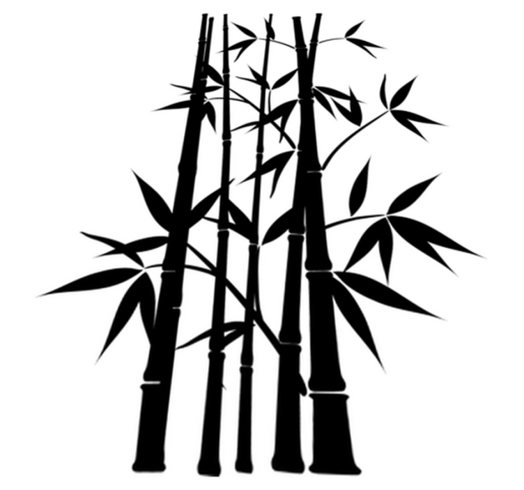 Alfombra vinílica baño adhesivo decoración bambú - TenVinilo