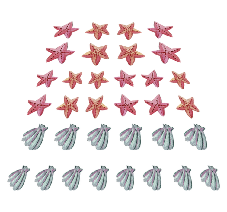 Alfombra vinílica baño estrella de mar - TenVinilo