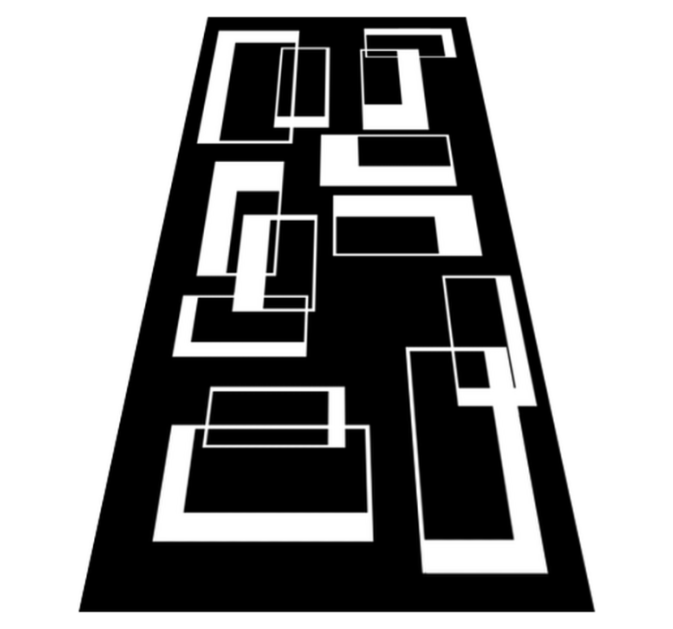 Alfombra vinílica baño rectángulos minimalistas - TenVinilo