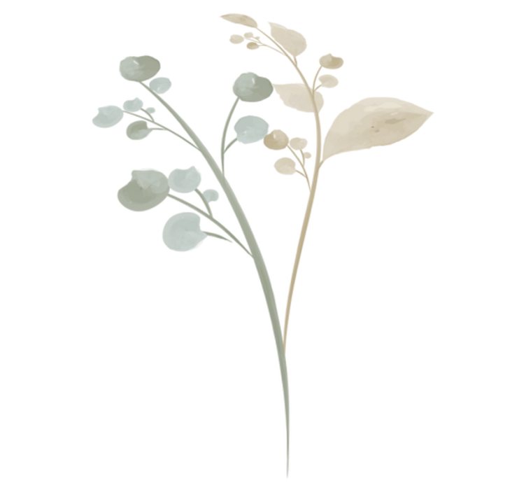 Alfombra vinílica baño acuarela ramas - TenVinilo