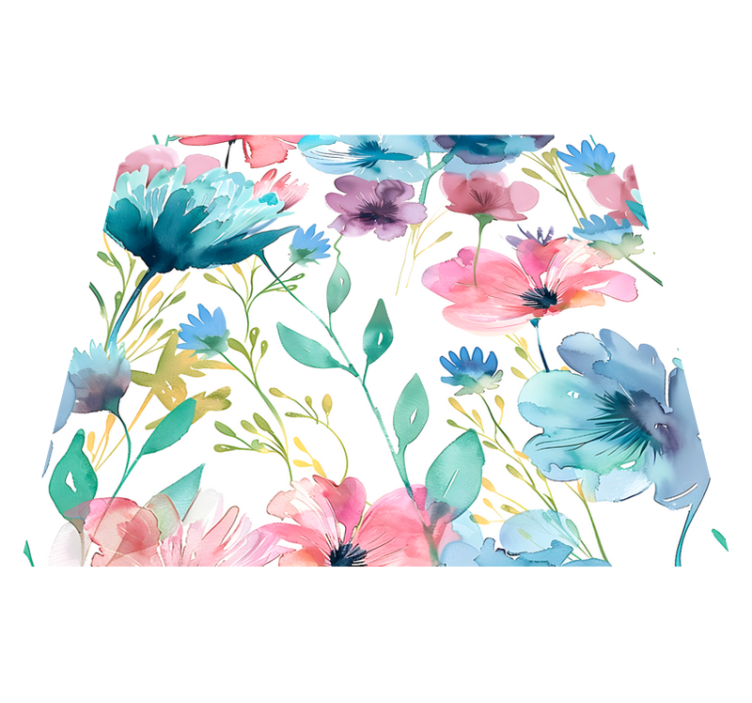 Alfombra vinílica flores flores silvestres en verano - TenVinilo