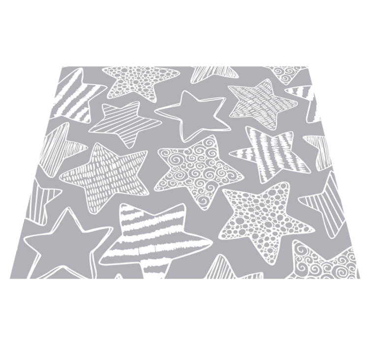 Alfombra vinílica estrellas estrella blanca - TenVinilo