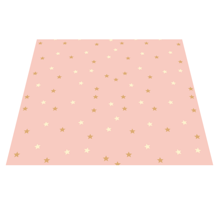 Alfombra vinílica estrellas estrellas doradas en rosa - TenVinilo