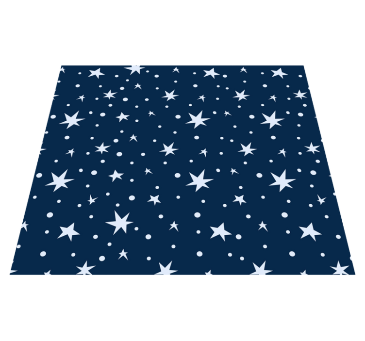 Alfombra vinílica estrellas sobre fondo azul marino - TenVinilo
