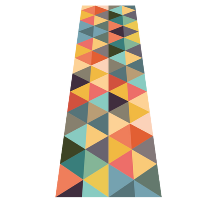 Alfombra vinílica geométrica de patrones multicolores - TenVinilo