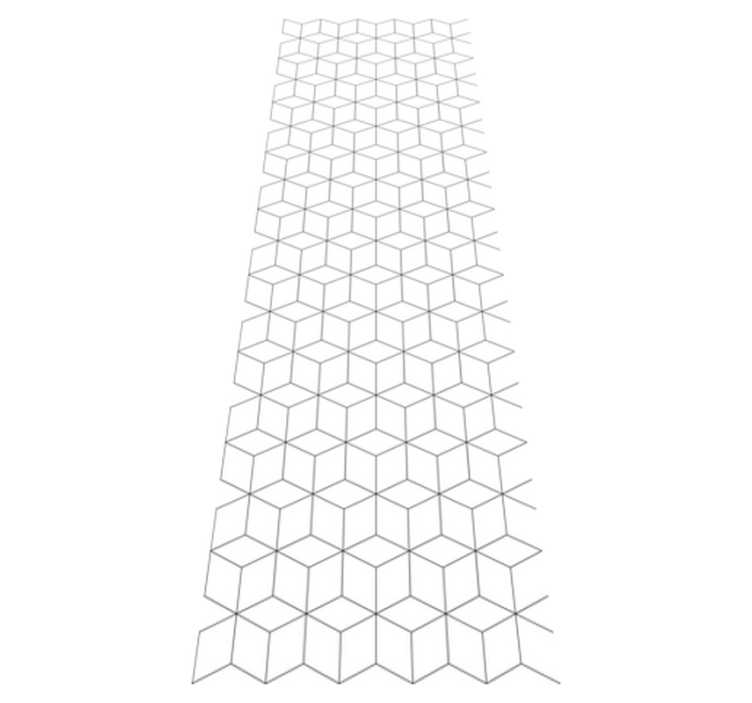 Alfombra vinílica geométrica patrón de cubos geométricos - TenVinilo