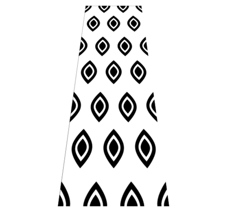 Alfombra vinílica geométrica en blanco y negro - TenVinilo