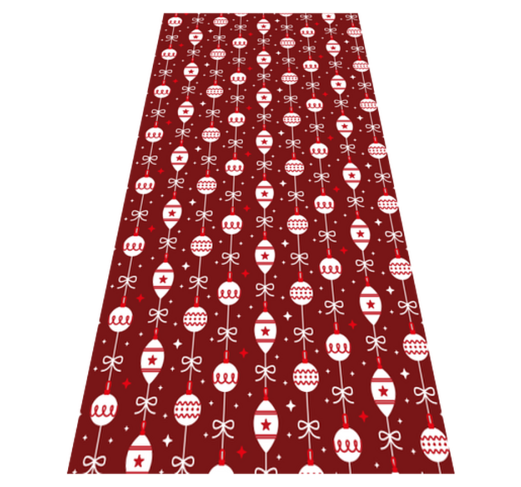 Alfombra vinílica navidad adornos navideños - TenVinilo