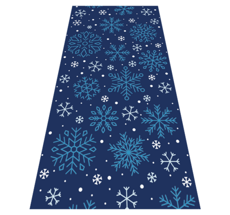 Alfombra vinílica navidad copos de nieve - TenVinilo